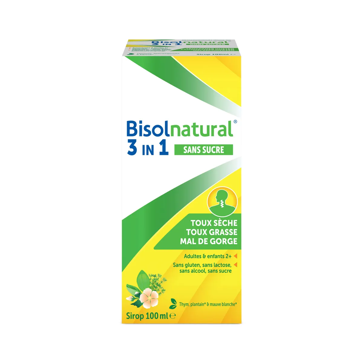 Bisolnatural 3 en 1 Sirop Sans Sucre 100ml