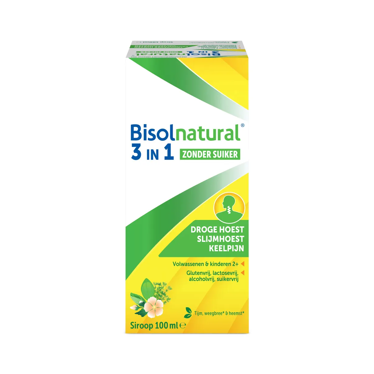 Bisolnatural 3-in-1 Siroop Zonder Suiker 100 ml