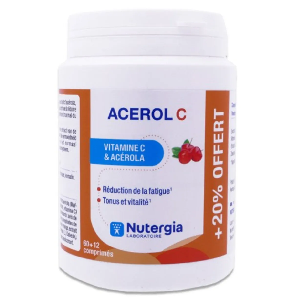 Nutergia Acerol C 60+12 Comprimés