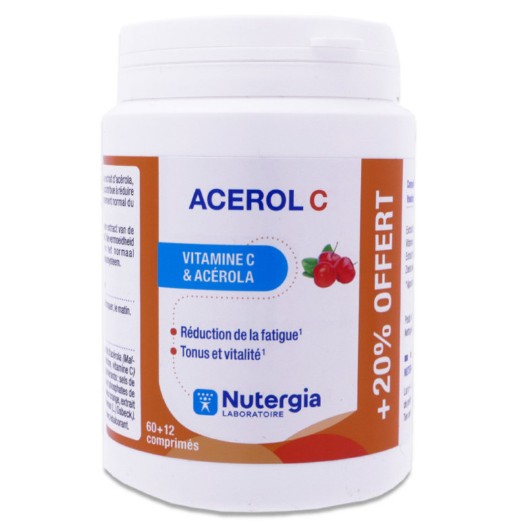 Nutergia Acerol C 60+12 tabletten - Nutergia
