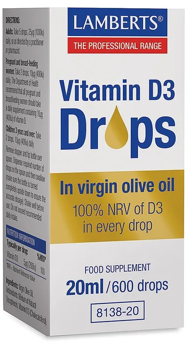 Lamberts Vitamine D3 Druppels 20 ml