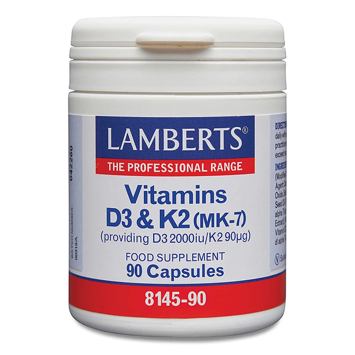 Lamberts Vitamine D3 2000 I.E. en K2 90 mcg 90 Capsules