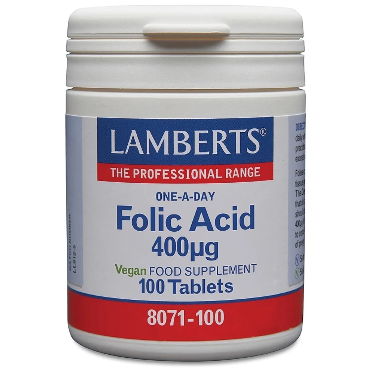 Lamberts Foliumzuur 400 mcg 100 Tabletten