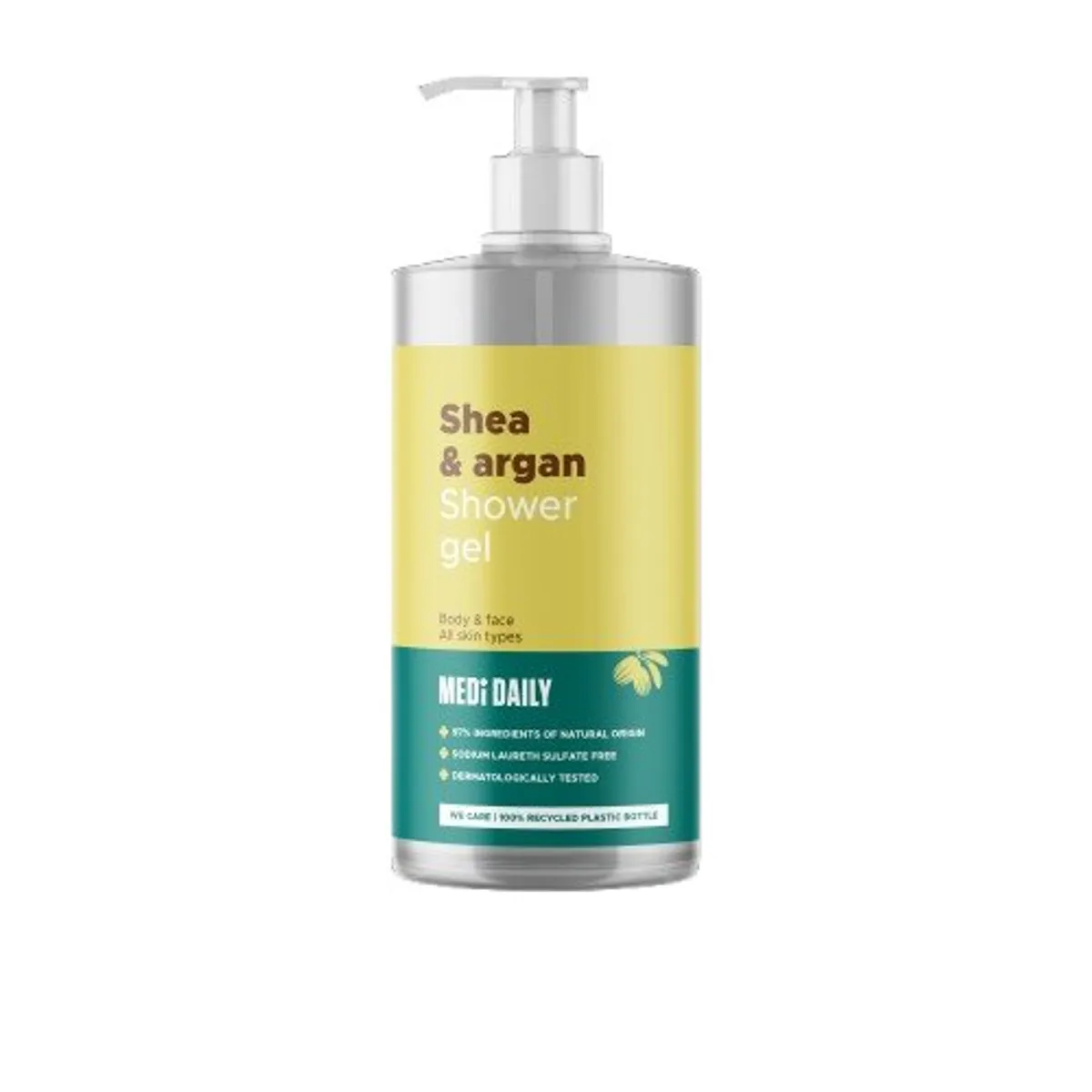 MEDI DAILY Karité en Argan Douchegel Lichaam en Gezicht 1L