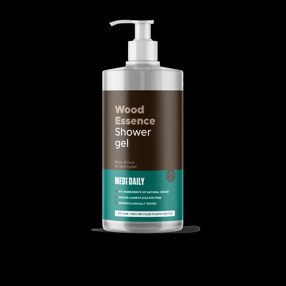 MEDI DAILY Gel Douche Essence de Bois Corps et Visage 1L