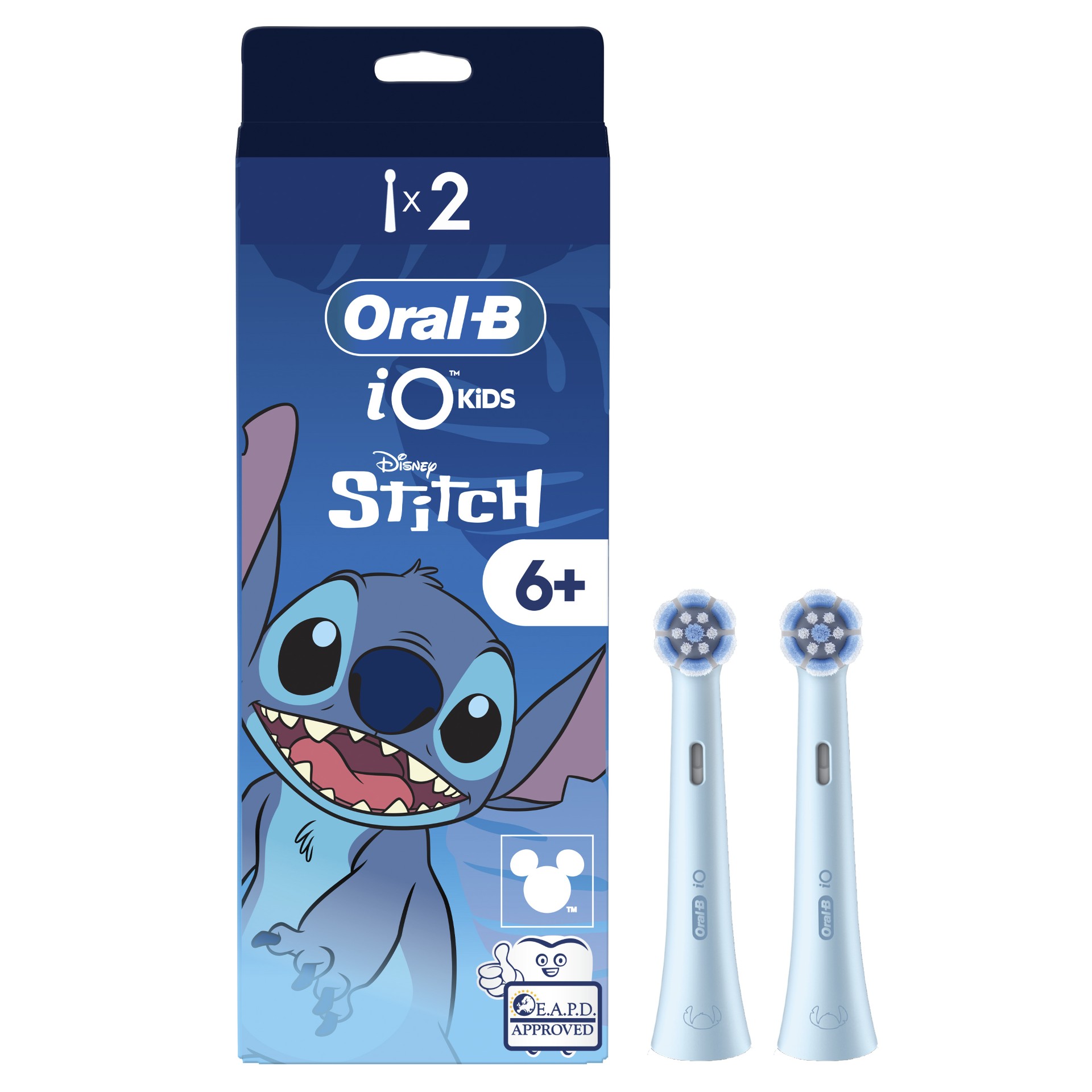 Oral-B iO Kids Opzetborstel voor Elektrische Tandenborstel Disney Stitch +6 jaar 2 Opzetborstels