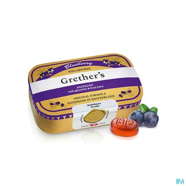 Grether's Pastilles Blueberry Zonder Suiker 110g