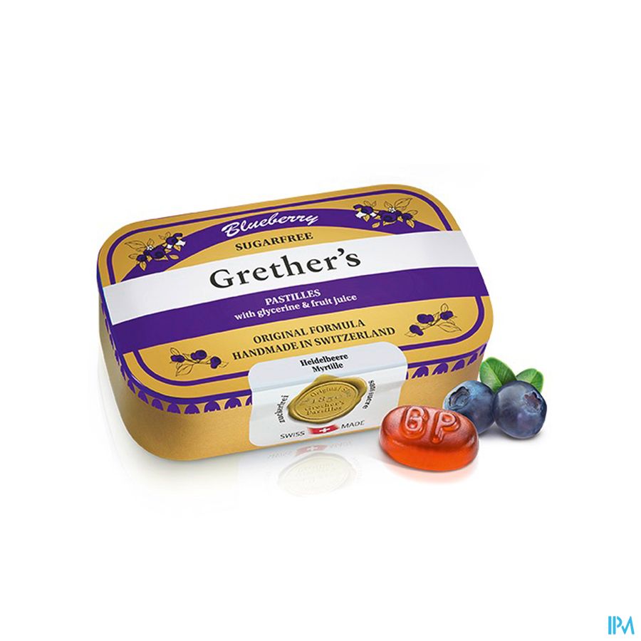 Grether's Pastilles Blueberry Zonder Suiker 110g