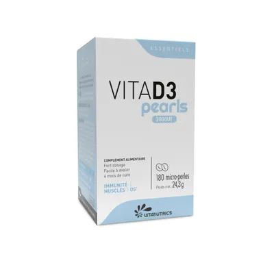 VitaD3 3000 I.E. Pearls 180 Microparels
