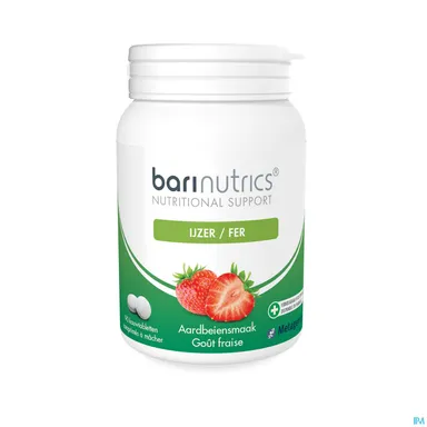 BariNutrics IJzer Aardbei 90 Kauwtabletten