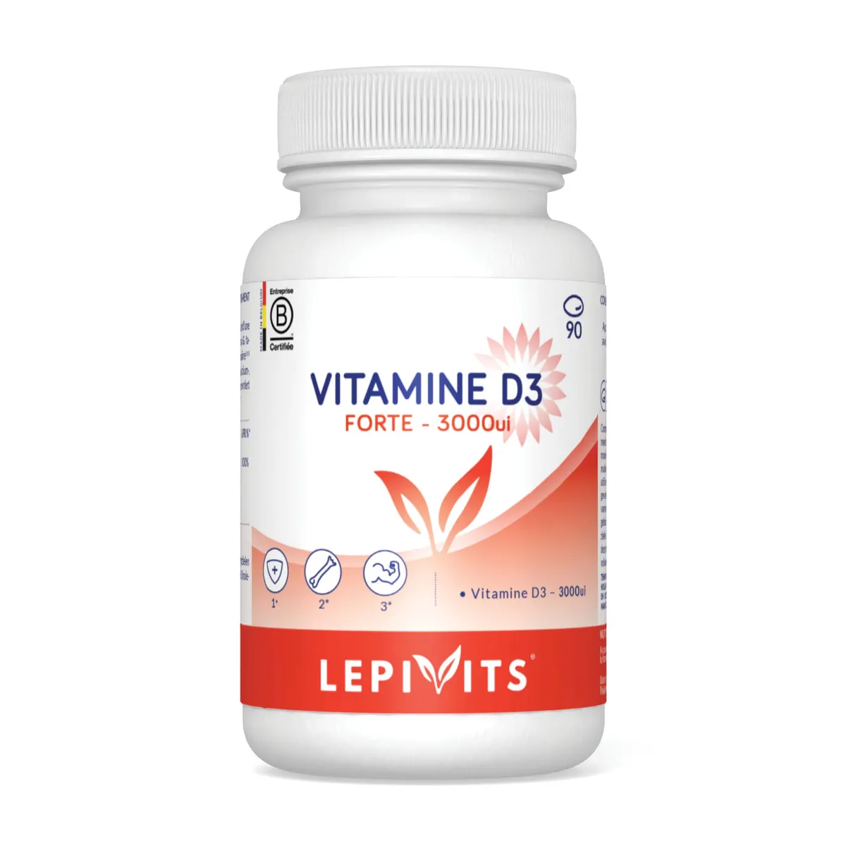 Lepivits Vitamine D3 Forte 3000 Ui 90 Capsules