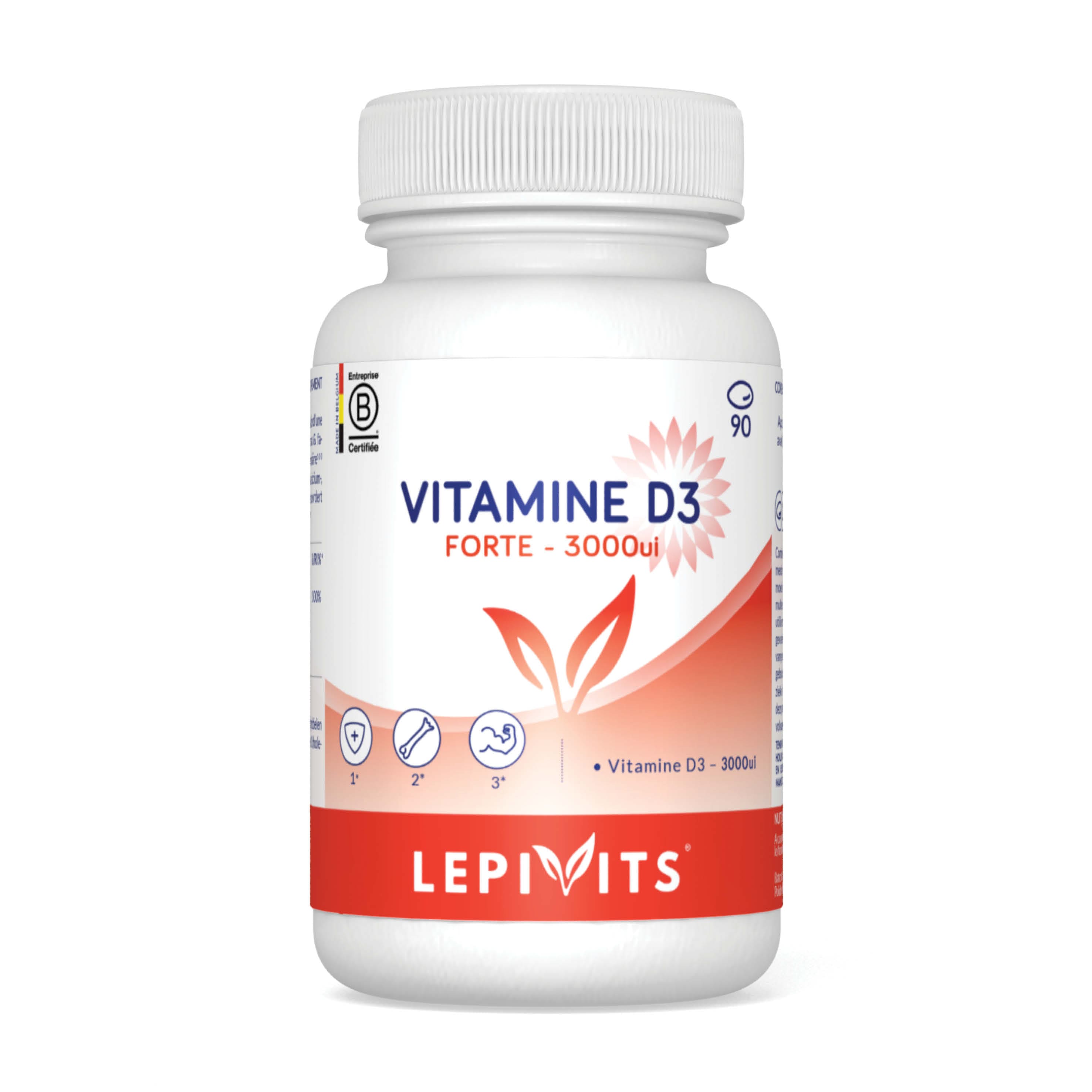 Lepivits Vitamine D3 Forte 3000 I.E. 90 Capsules - Lepivits