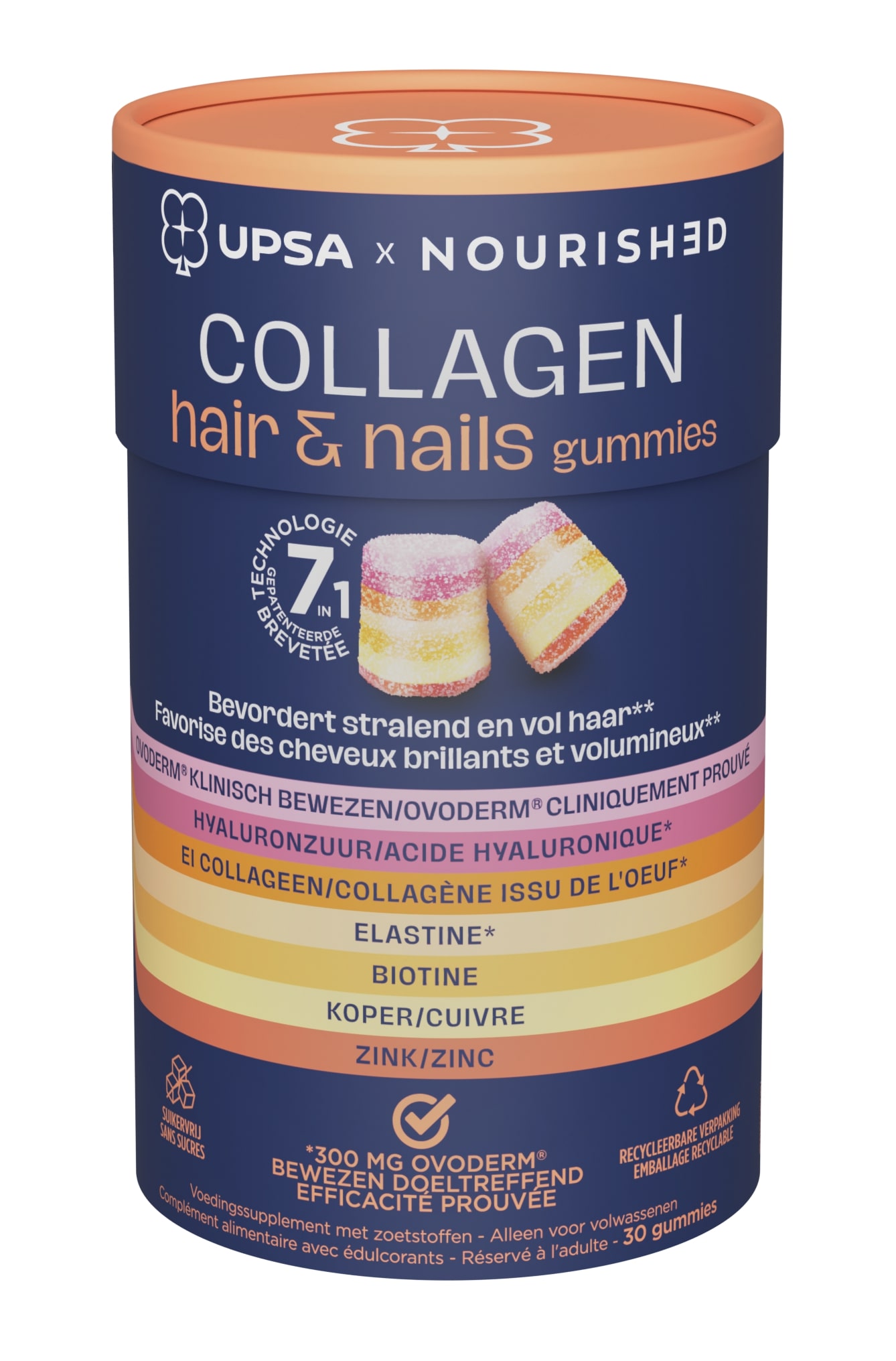 UPSA Nourished Collagen Hair & Nails Gummies 30 stuks - UPSA