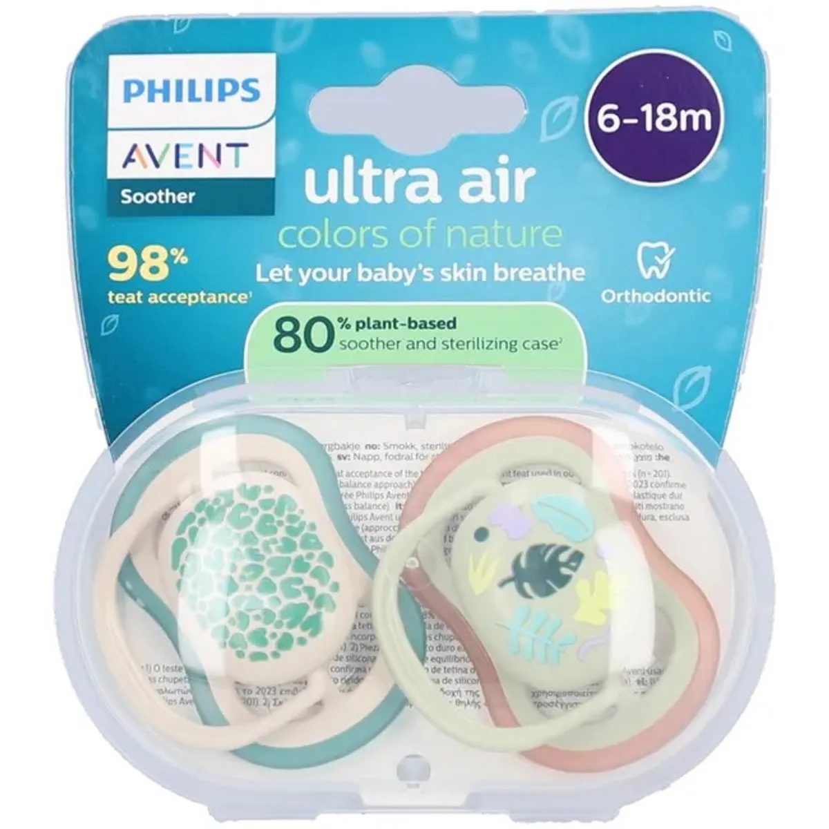 Philips Avent Fopspeen Ultra Air +6M Blaadjes Duopack