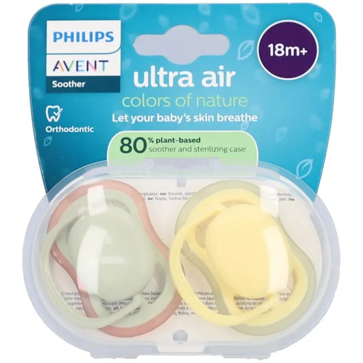 Philips Avent Sucette Ultra Air +18M Menthe/Ivoire Duopack