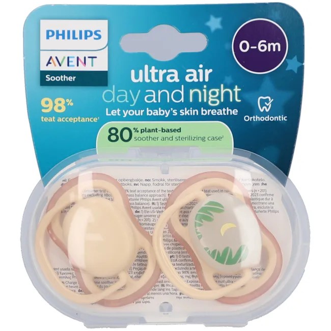 Philips Avent Fopspeen Air +0M Nacht/Dag Duopack - Avent