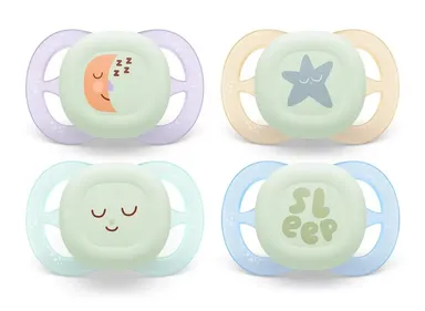Philips Avent Sucette Ultra Start Nuit +0M Mixe Duopack