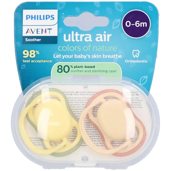 Philips Avent Fopspeen Ultra Air +0M Beige/Groen Duopack - Avent