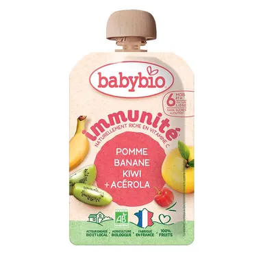 Babybio Immunité Pomme Banane Kiwi Acérola 100g