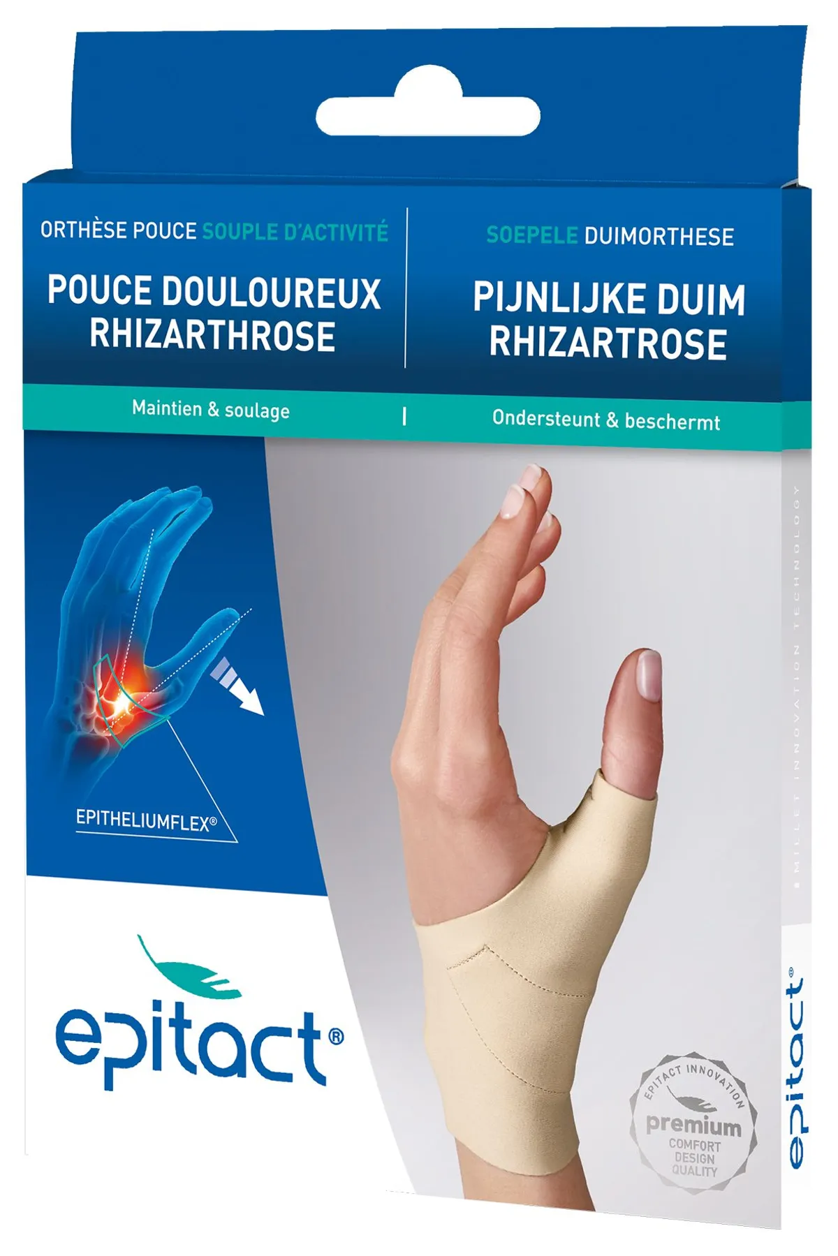 Epitact Soepele Proprioceptieve Orthese Duim Links S