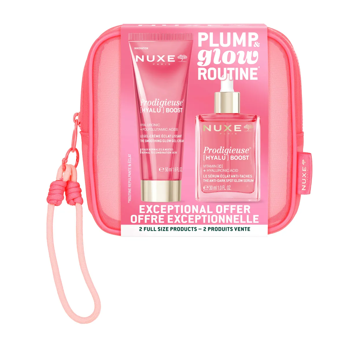 Nuxe Prodigieuse Hyalu Boost Routine Plump & Glow 2 Produits