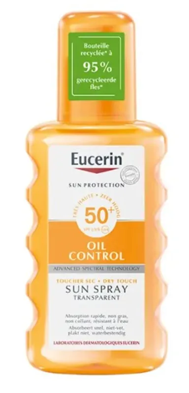 Eucerin Sun Oil Control Toucher Sec Spray Solaire Transparent IP50+ 200ml
