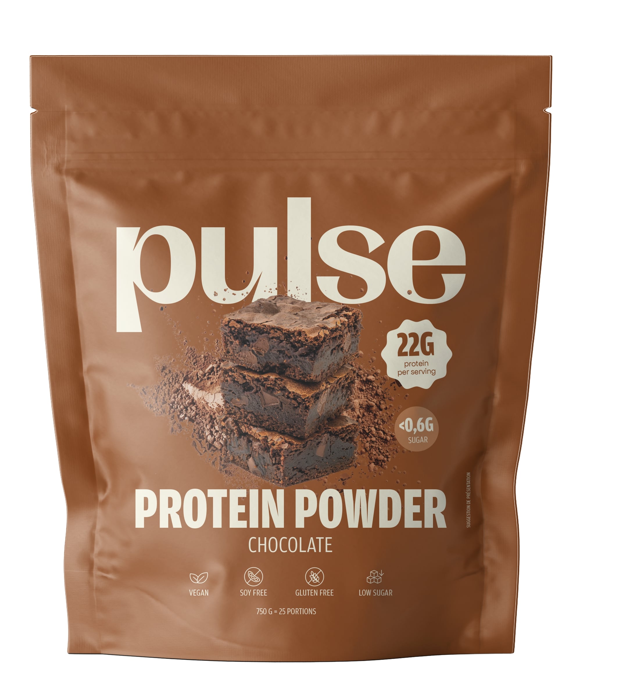 Pulse Protein Plantaardig Proteïnepoeder (72%) Chocolade 750 g