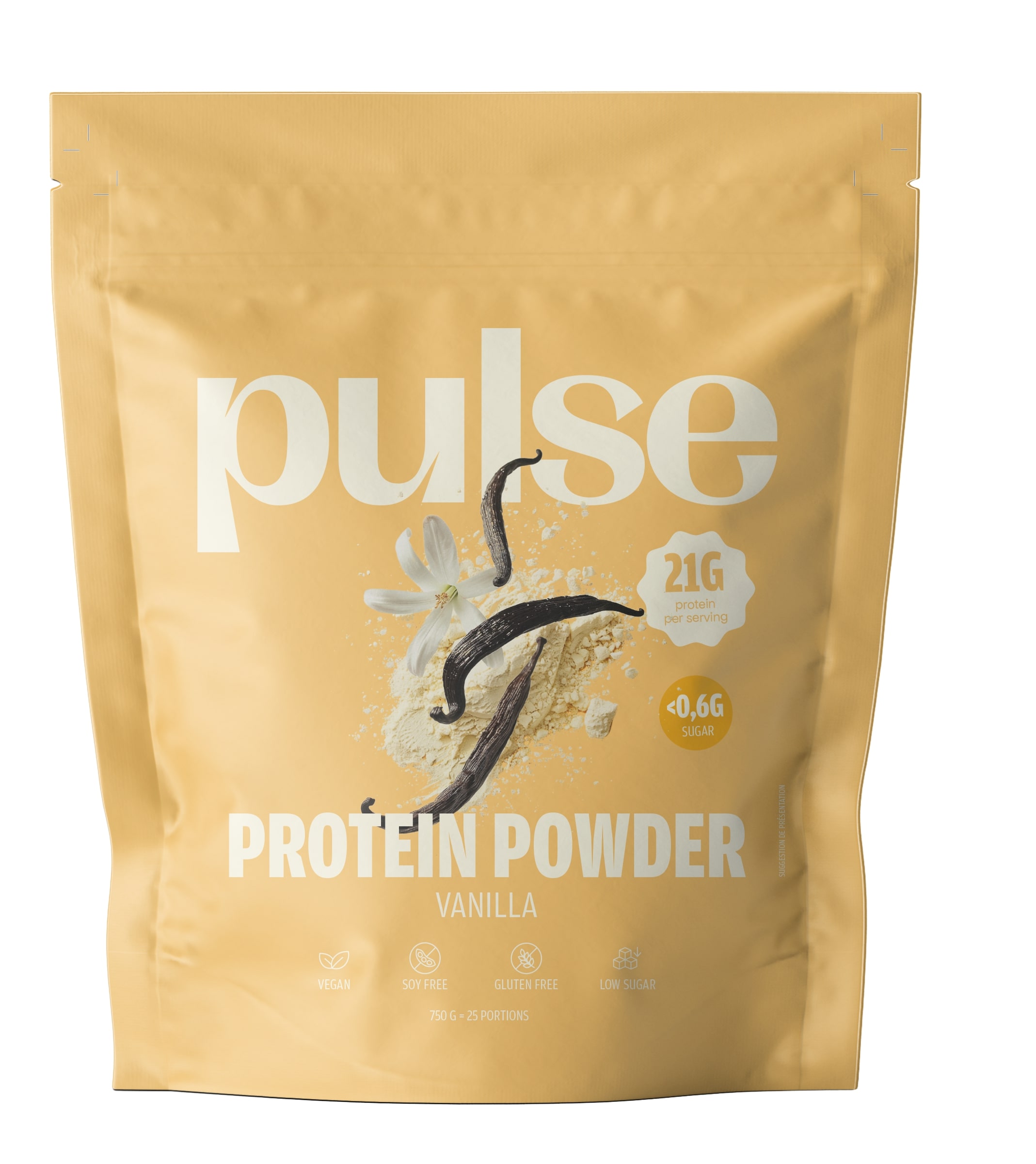 Pulse Protein Plantaardig Proteïnepoeder (70%) Vanille 750 g - PULSE PROTEIN