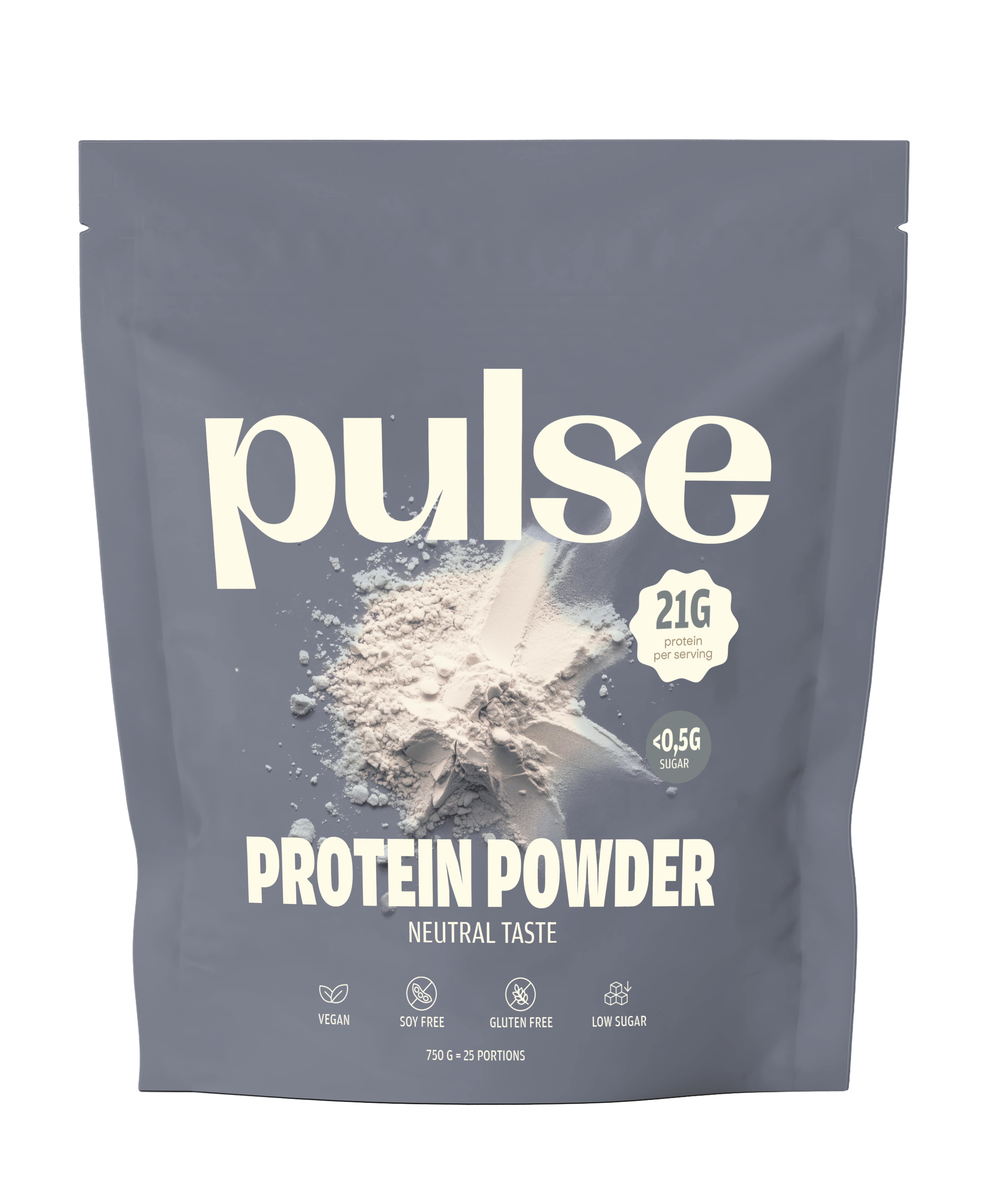 Pulse Protein Plantaardig Proteïnepoeder (71%) Neutraal 750 g - PULSE PROTEIN