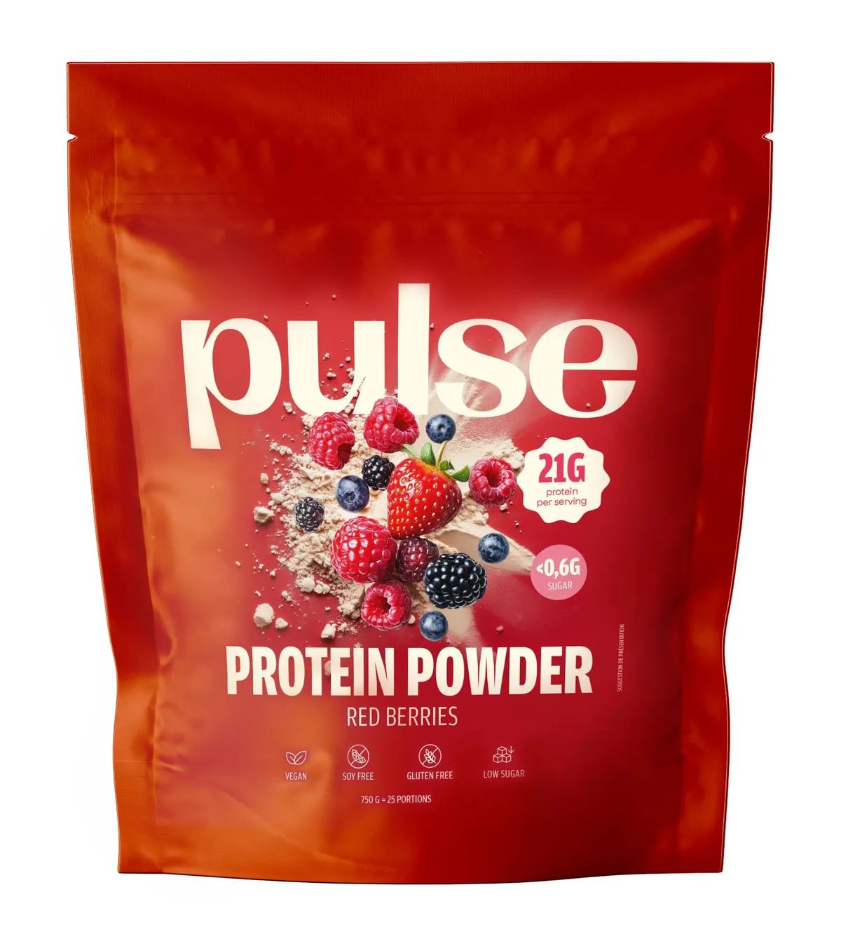 Pulse Protein Plantaardig Proteïnepoeder Rode Vruchten 750 g