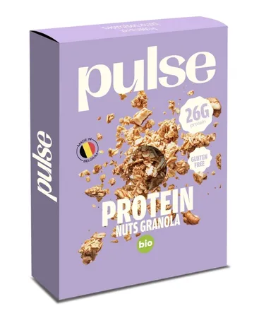 PULSE PROTEIN – EIWITRIJKE GRANOLA MET NOTEN (26% EIWIT) 350 G
