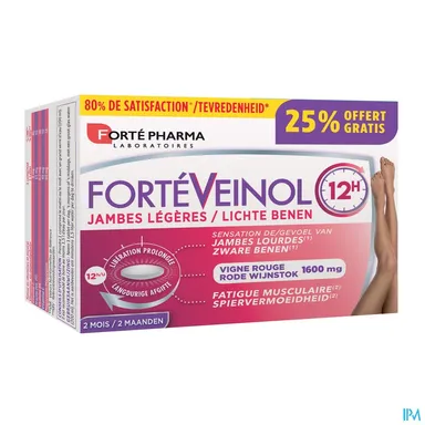 FortéVeinol 12h Promo 2 Mois 60 Comprimés