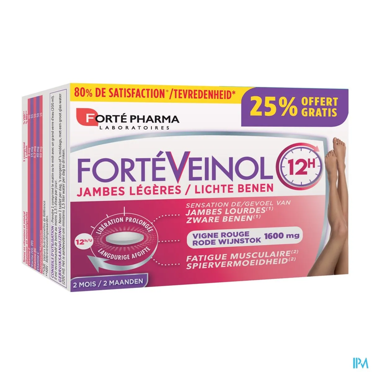 FortéVeinol 12u Promo 2 Maanden 60 Tabletten