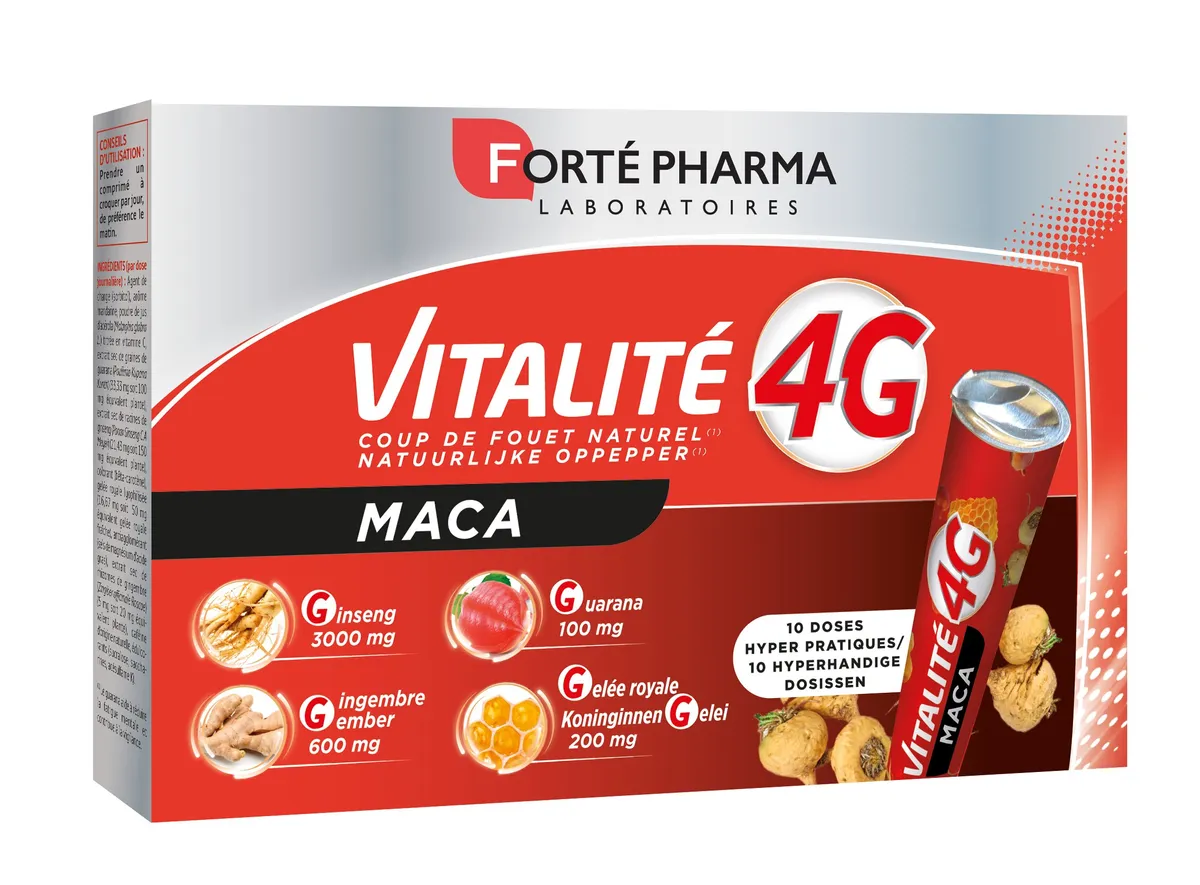 Forté Pharma Vitalité 4G Maca 10 Doses à Boire