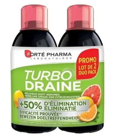 Forté Pharma Turbodraine Granaatappel Hibiscus 2x500ml