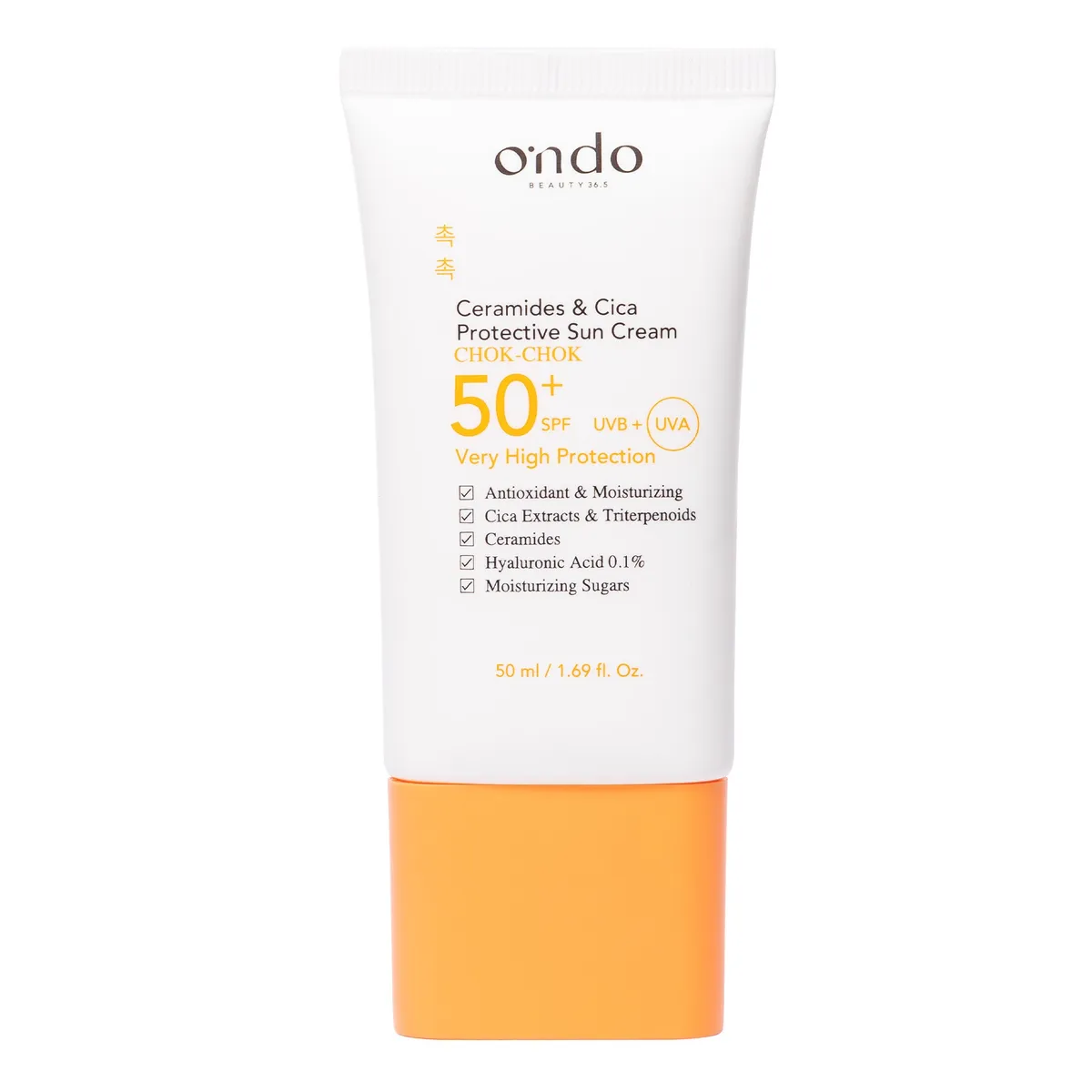 Ondo Beauty 36.5 Zonnebescherming Ceramiden & Cica SPF50+ 50 ml