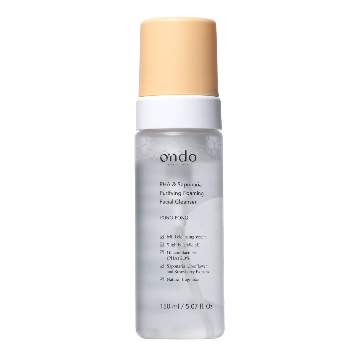 Ondo Beauty 36.5 Zuiverende reinigingsmousse met PHA & Saponaria 150 ml