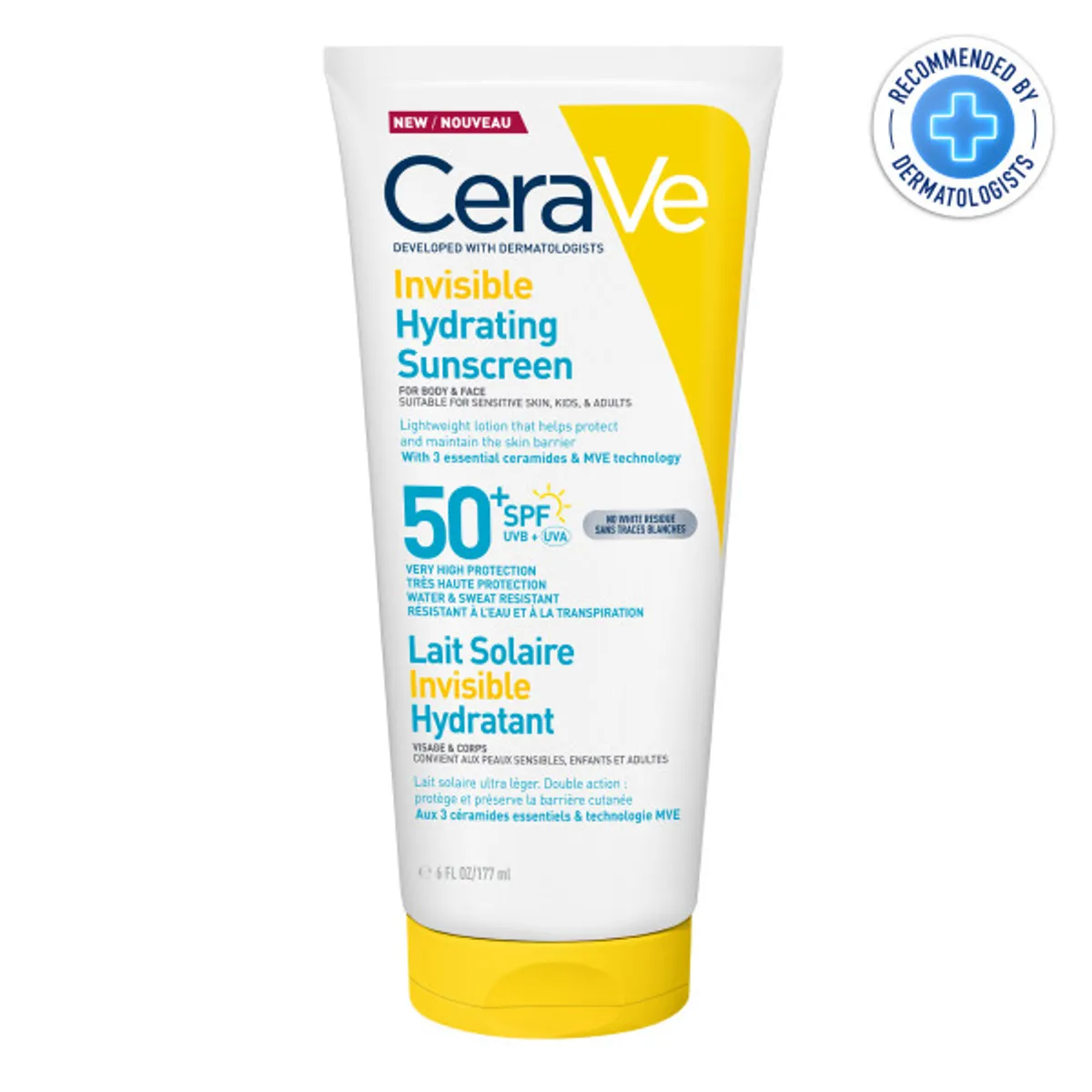 CeraVe Sun Crème Solaire Hydratante Invisible SPF50 177ml