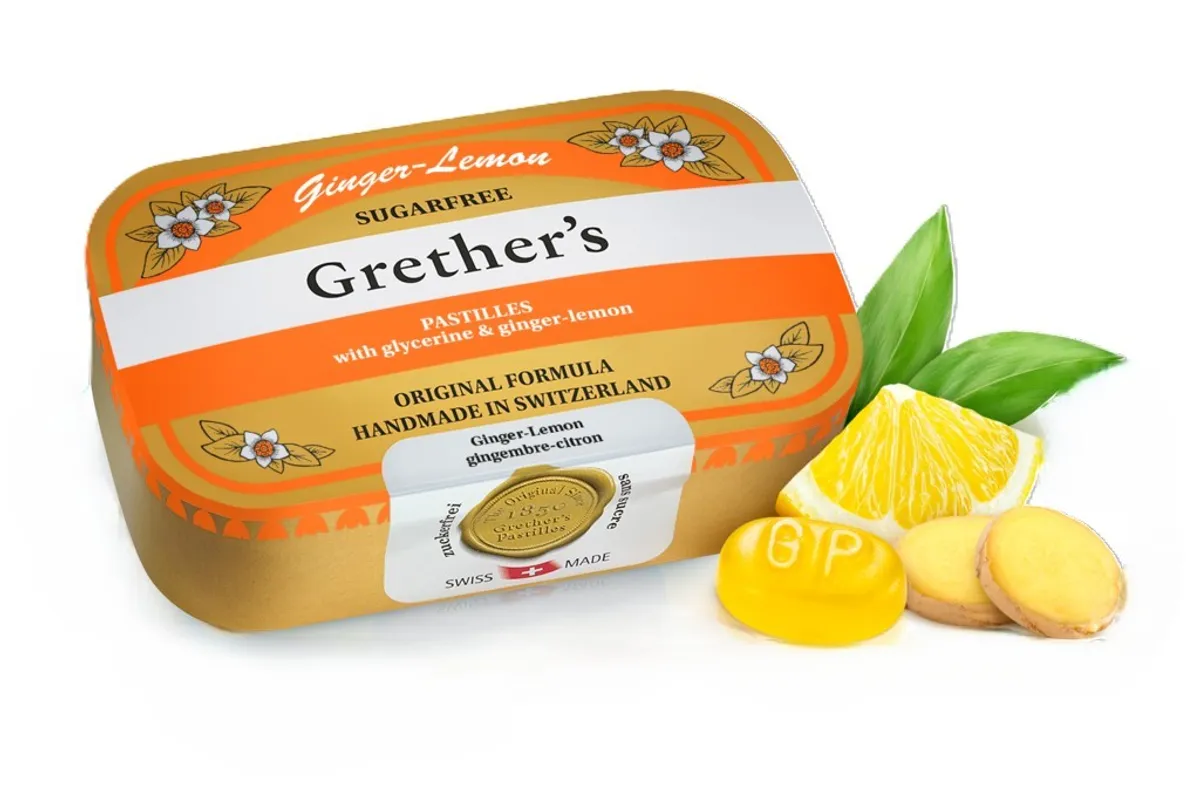 Grether's Pastilles Gingembre Citron Sans Sucre 110g