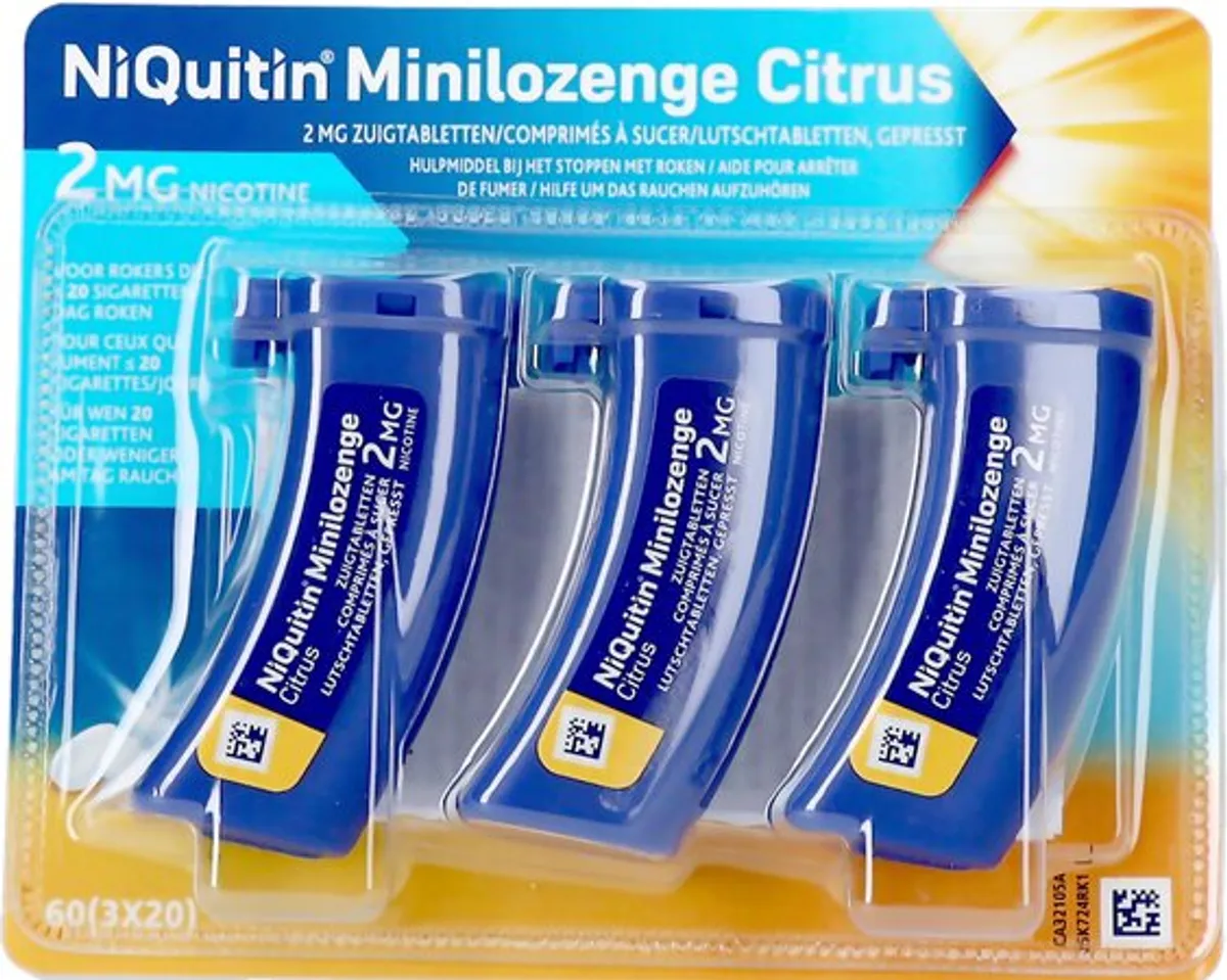 NiQuitin 2mg Minilozenge Citrus 60 Comprimés à Sucer