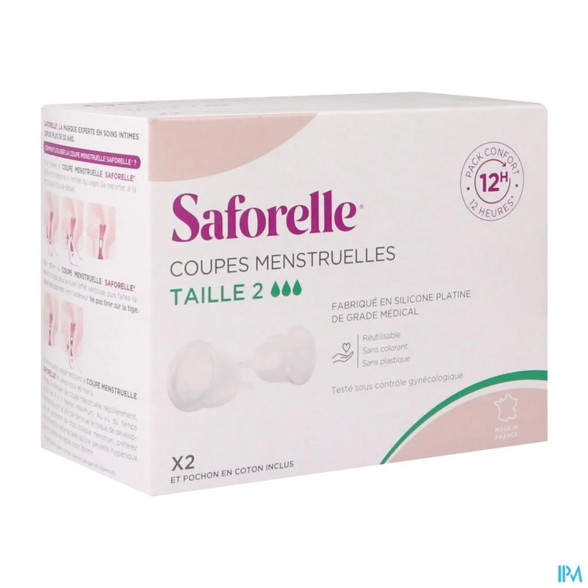 Saforelle Menstruatiecups Comfort Pack 12u M2 2 Cups