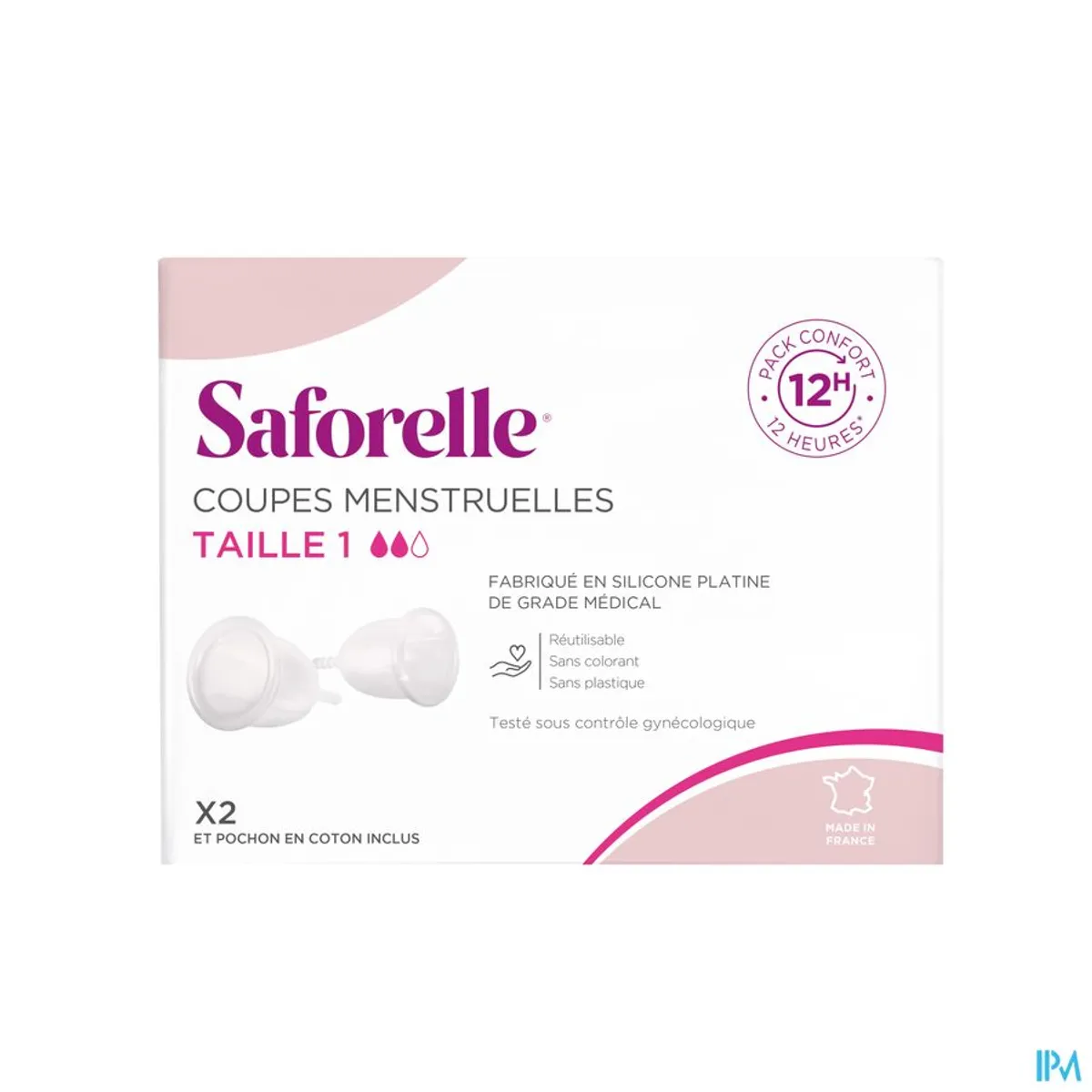 Saforelle Coupes Menstruelles Pack Confort 12h T1 2 Coupes