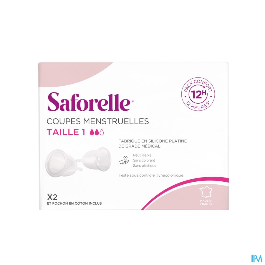 Saforelle Menstruatiecups Comfort Pack 12u M1 2 Cups - Saforelle