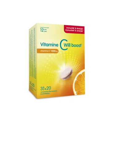 C-WILL Boost Vitamine C 3x20 Comprimés Effervescents