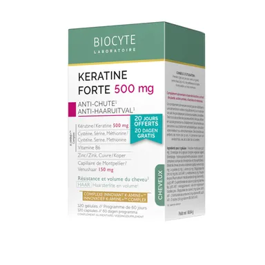 Biocyte Keratine Forte 500mg 120 Gélules