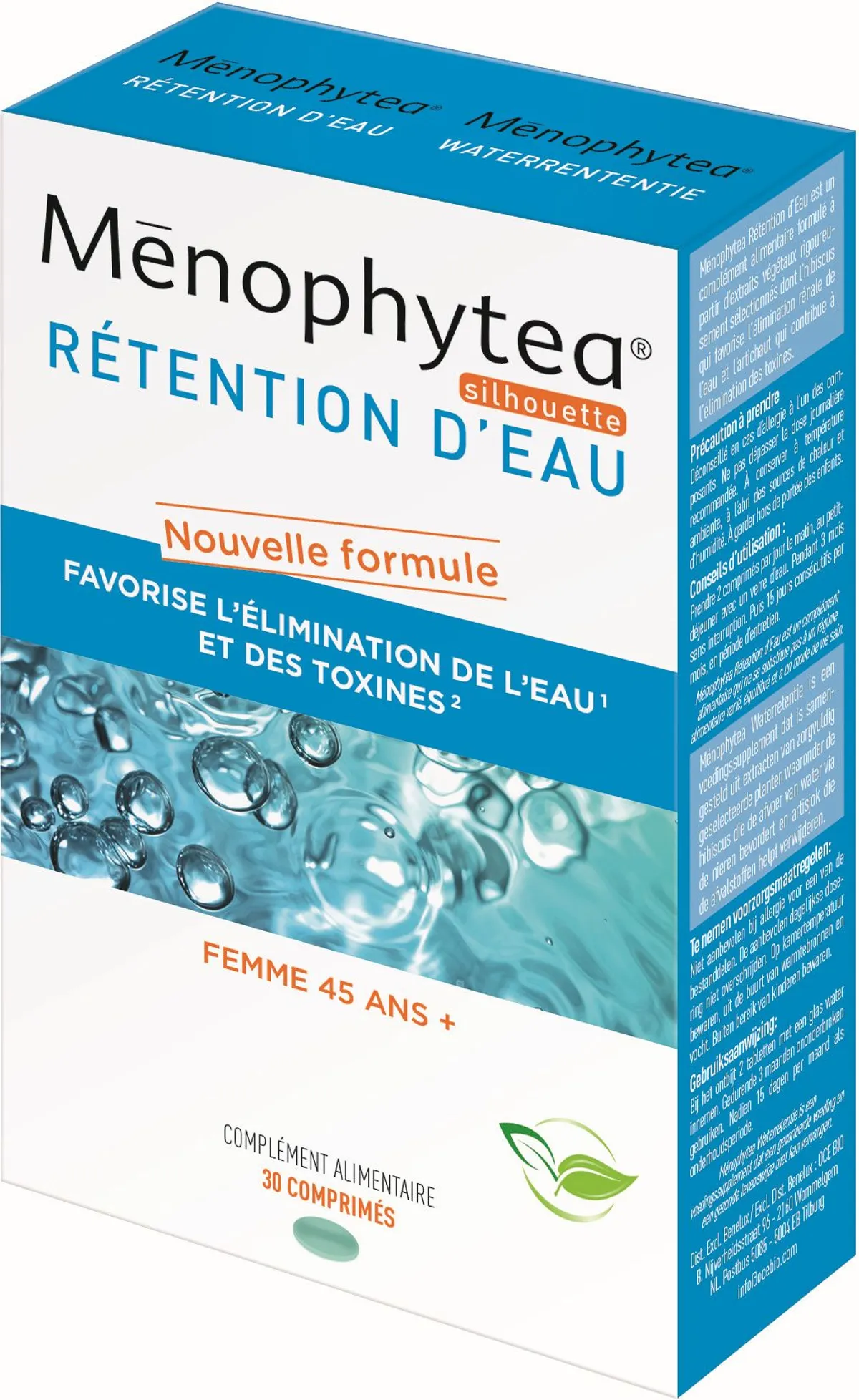 Menophytea Silhouette Retention Eau 30 Comprimés