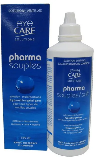 Eye Care Pharma Souples Solution Lentilles Contact 360ml