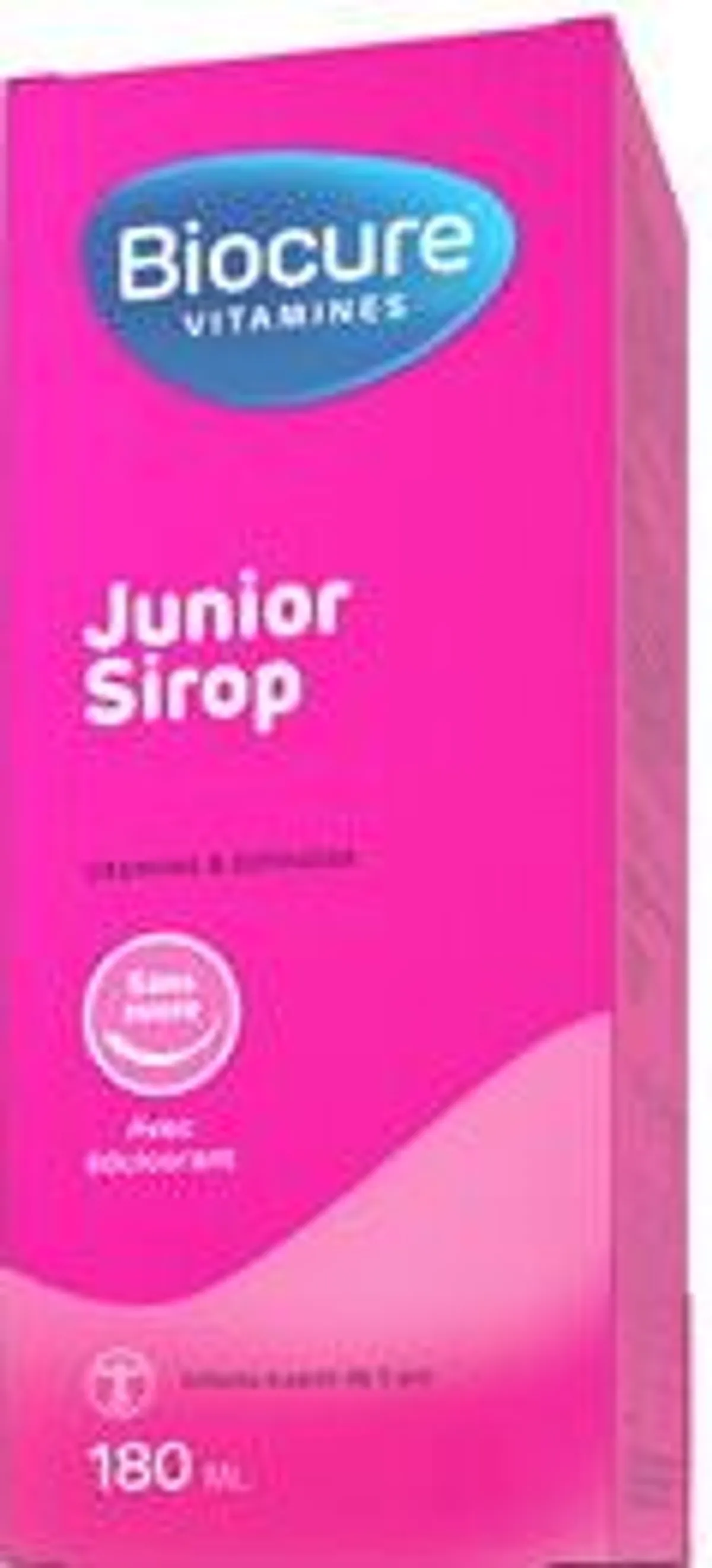 Biocure Junior Sirop Sans Sucre 180ml