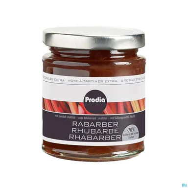 Prodia Broodbeleg Extra Rabarber Maltitol 215g