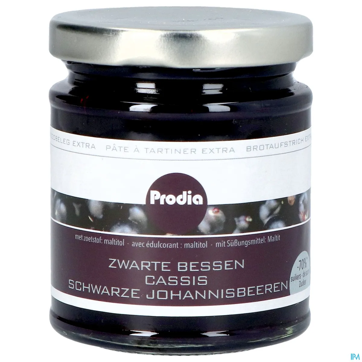 Prodia Broodbeleg Extra Cassis Maltitol 215g
